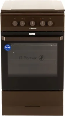 Плита электрическая Hansa FCEB53000 коричневый, конфорок 4 шт, духовка 69 л, 50 см x 85 см x 60 см
