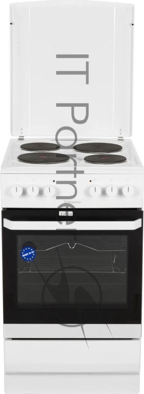 Плита электрическая Hansa FCEW54120 белый, конфорок 4 шт, духовка 62 л, 50 см x 85 см x 60 см