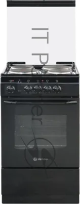 Плита электрическая De Luxe 5004.13э КР белый, конфорок 4 шт, духовка 43 л, 50 см x 85 см x 50 см