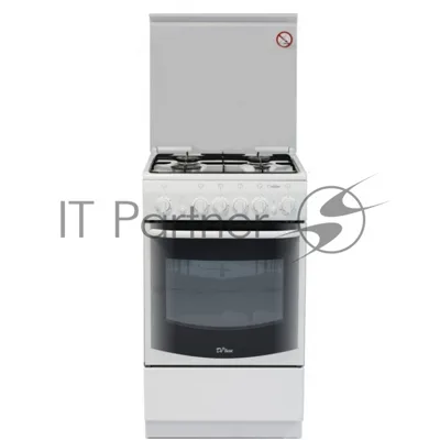 Плита газовая De Luxe 5040.33Г (КР) ЧР белый, конфорок 4 газовых, духовка 43 л, 50 см x 85 см x 50 см