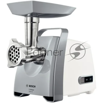 Мясорубка электрическая Bosch MFW 66020 белый/серый, 1800 Вт, 3.0 кг/мин, реверс, защита от перегрузки, насадки - 5