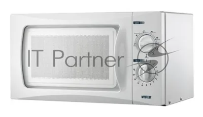Микроволновая печь Mystery MMW-2009G белый, 20 л, 700 Вт, переключатели - поворотный механизм