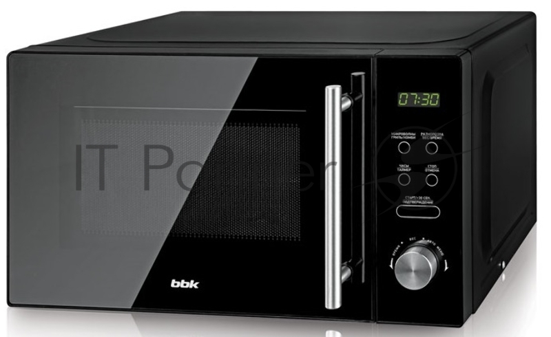 Микроволновая печь BBK 20MWG-732T/B-M черный, 20 л, 700 Вт, переключатели - кнопки, поворотный механизм