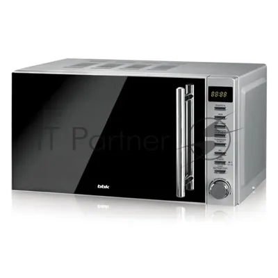 Микроволновая печь BBK 20MWS-721T/BS-M серебристый, 20 л, 700 Вт, переключатели - кнопки, поворотный механизм