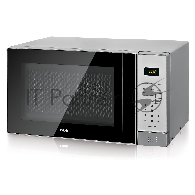 Микроволновая печь BBK 20MWS-729S/BS серебристый/черный, 20 л, 700 Вт, переключатели - сенсор