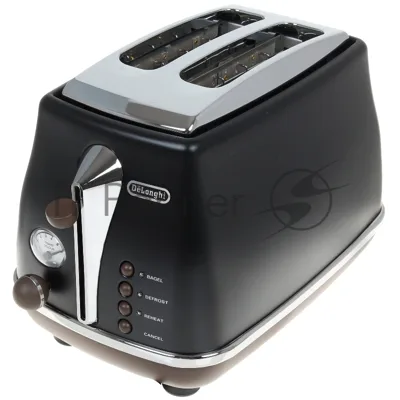 Тостер DeLonghi CTOV2103.BK черный, 900 Вт, 2 слота