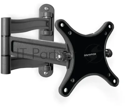 Кронштейн для телевизора Kromax TECHNO-1 темно-серый, 10"-26" макс. 15 кг, настенный, поворот и наклон