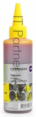 Чернила Cactus CS-EPT6644 желтый, 100 мл, для Epson L100/L110/L120/L132/L200/L210/L222/L300/L312/L350/L355/L362/L366/L456/L550/L555/L566/L1300