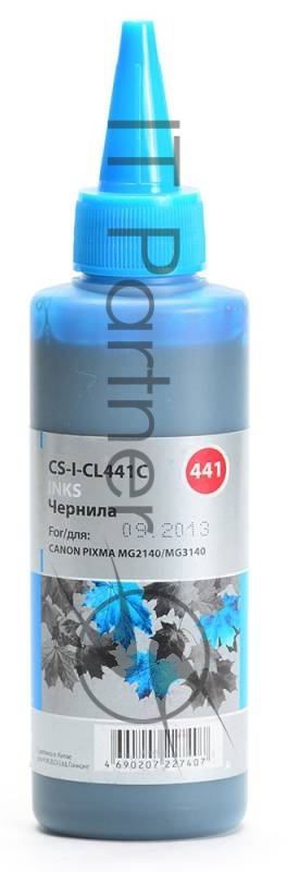 Чернила Cactus CS-I-CL441C голубой (100мл) Canon Pixma MG2140/MG3140
