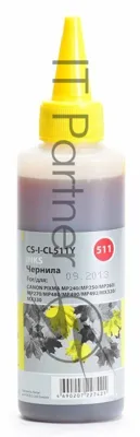 Чернила Cactus CS-I-CL511Y желтый (100мл) Canon PIXMA MP240/MP250/MP260/MP270/MP480