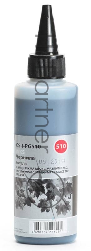 Чернила Cactus CS-I-PG510 черный (100мл) Canon PIXMA MP240/MP250/MP260/MP270/MP480