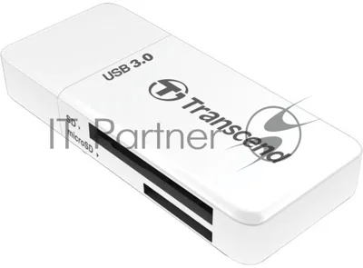 Кард-ридер Transcend RDF5/белый/microSDHC,microSDXC,SDHC,SDXC/USB 3.0/пластик