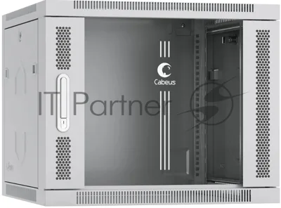 Шкаф телекоммуникационный настенный Cabeus SH-05F-9U60/60 19" 9U 600x600x501 мм (ШхГхВ) дверь стекло