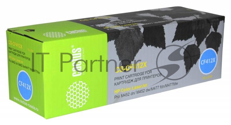 Картридж лазерный Cactus CS-CF412X желтый (5000 стр.) для HP HP CLJ Pro M452dn/M452dw/M477fdn/M477fdw