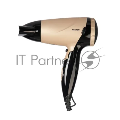 Фен Centek CT-2209 BLG черный/золотой перламутр, 1600 Вт, компактный