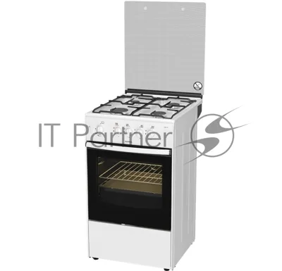 Плита газовая Darina 1B GM 341 107 W белый/черный, конфорок 4 шт, духовка 50 л, 50 см x 85 см x 56 см