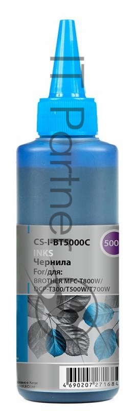 Чернила Cactus CS-I-BT5000C голубой 100мл для Brother DCP-T300, DCP-T500W,DCP-T700W, MFC-T800W