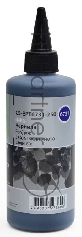 Чернила Cactus CS-EPT6731-250 черный 250мл для Epson L800/L810/L850/L1800