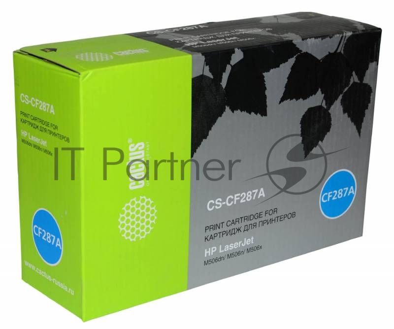 Картридж лазерный Cactus CS-CF287A черный (9000 стр.) для HP LJ M506dn/M506n/M506x