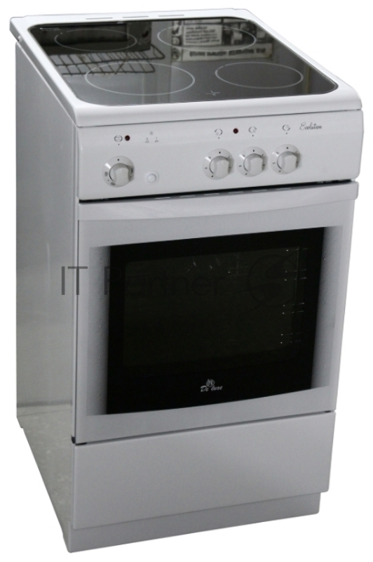 Электрическая плита De Luxe 506003.04ЭС белый, конфорок - 3 шт, духовка - 60 л, 87 см x 50 см x 60 см