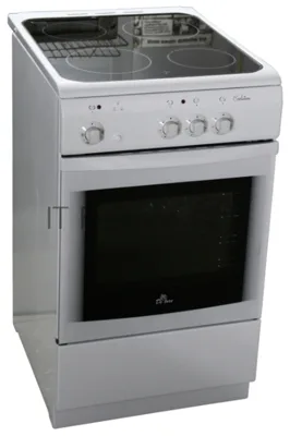 Электрическая плита De Luxe 506003.04ЭС белый, конфорок - 3 шт, духовка - 60 л, 87 см x 50 см x 60 см