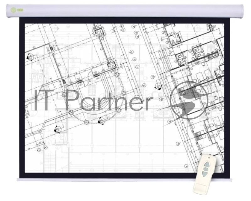 Экран Cactus 180x180 см Motoscreen CS-PSM-180x180 1:1 настенно-потолочный рулонный белый (моторизованный привод)