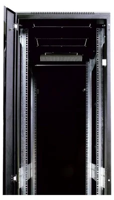Шкаф телекоммуникационный напольный 42U (600x600) дверь стекло, черный (ШТК-М-42.6.6-1ААА-9005) (3 коробки)