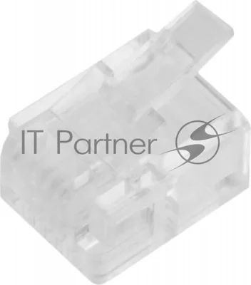 Коннектор медный LANMASTER TWT-PL12-6P4C/100 UTP RJ12 натуральный