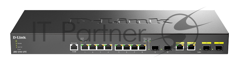 Коммутатор D-Link DXS-1210-12TC, 10×10 Гбит/с + 2×10 Гбит/с SFP+, настраиваемый