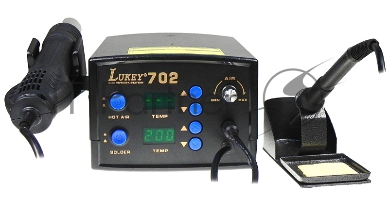 Станция паяльная термовоздушная + паяльник Lukey 702