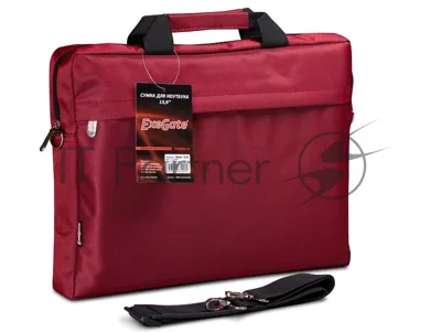 Сумка для ноутбука ExeGate EX212299RUS Start S15 Red, красная, полиэстер, для ноутбуков до 15.6"