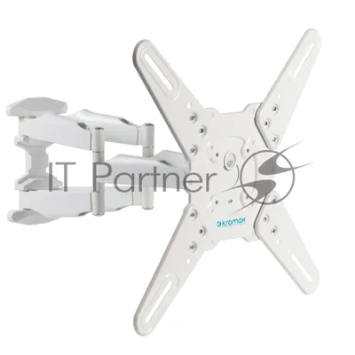 Кронштейн Kromax ATLANTIS-45 для 22"-65" белый Кр. стал. наст. для TV 22"-65", max 45 кг, 5 ст св., нак. +5°-15°, пов. 160°, от ст. 55-470 мм, max VESA 400x400 мм)