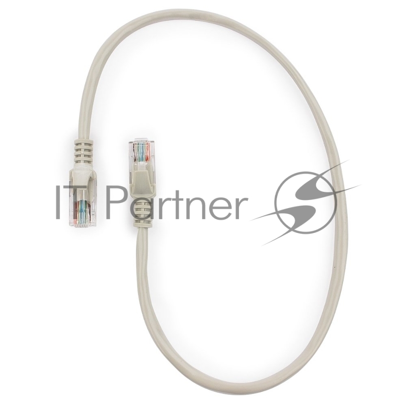Патч-корд UTP Cablexpert cat.5e, 0.5м, литой, многожильный, серый