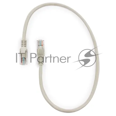 Патч-корд UTP Cablexpert cat.5e, 0.5м, литой, многожильный, серый