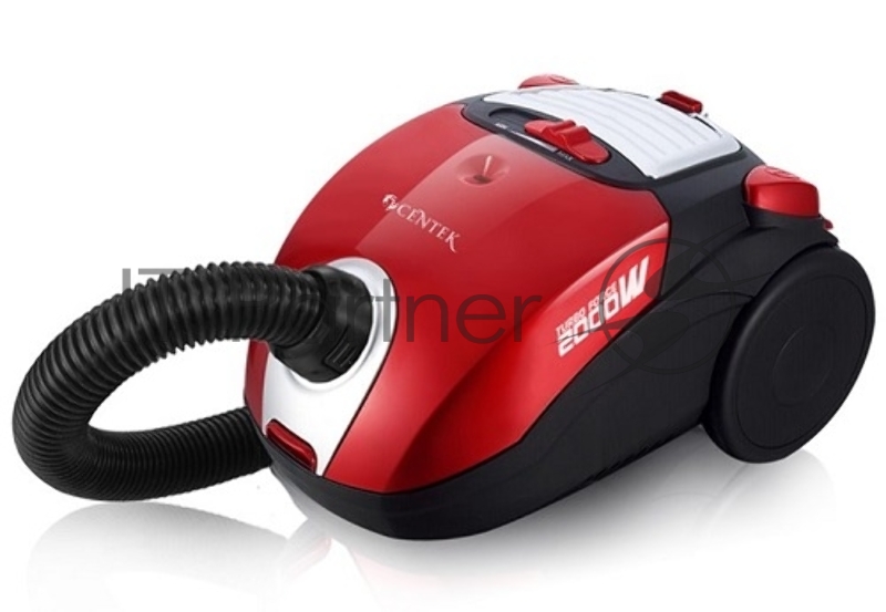 Пылесос Centek CT-2511 красный/черный, 400/2000 Вт, уборка сухая, пылесборник мешок, 2 л
