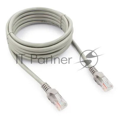 Патч-корд UTP Cablexpert cat.5e, 3м, литой, многожильный серый