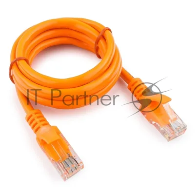 Патч-корд UTP Cablexpert cat.5e, 1м, литой, многожил. оранжевый