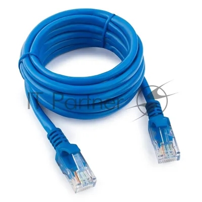 Патч-корд UTP Cablexpert cat.5e, 2м, литой, многожильный, синий