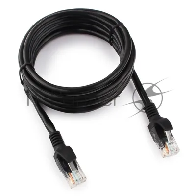Патч-корд UTP Cablexpert cat.5e, 2м, литой, многожильный, черный