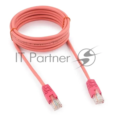 Патч-корд UTP Cablexpert cat.5e, 3м, литой, многожильный, розовый