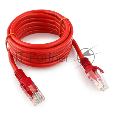 Патч-корд UTP Cablexpert cat.5e, 2м, литой, многожильный, красный