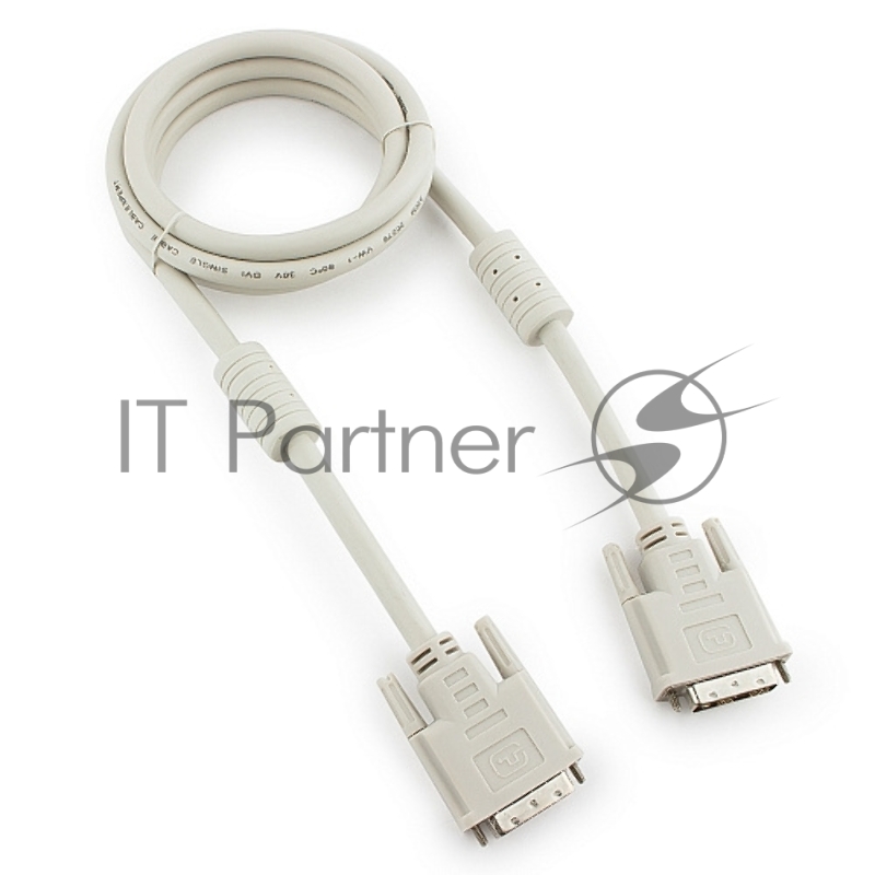 Кабель DVI-D dual link Gembird/Cablexpert CC-DVI2-6C, 25M/25M, 1.8м, экран, феррит.кольца, пакет