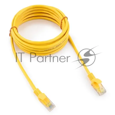 Патч-корд UTP Cablexpert cat.5e, 3м, литой, многожильный, желтый