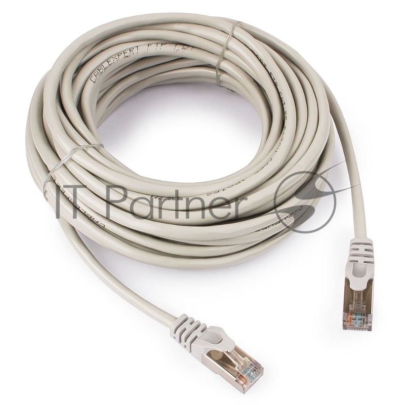Патч-корд FTP Cablexpert cat.5e, 10м, литой, многожильный серый