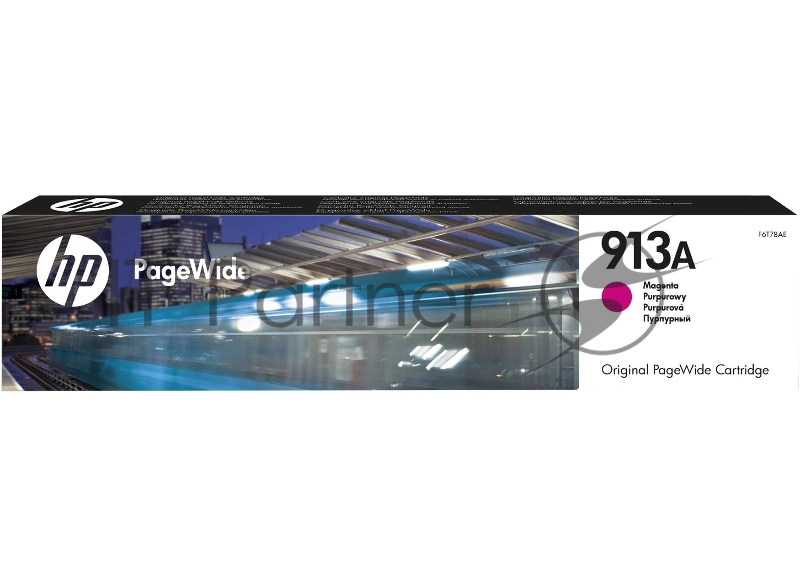 Картридж струйный HP 913A F6T78AE пурпурный для HP PW 352dw/377dw/Pro 477dw/452dw 3000 стр.