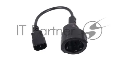 Кабель-переходник UPS->розетка VCOM (IE-320 C14 to Socket Type-F) 3Gx0,75мм VDE CE002
