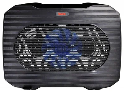 Подставка Buro 15.6"357x265x33мм 1xUSB 1x 140ммFAN 345г металлическая сетка/пластик черный