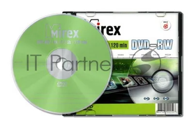 Диск DVD-RW Mirex 4.7 Gb, 4x, Slim Case (1), (1/50)