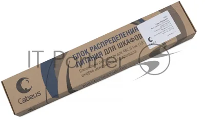 Блок розеток Cabeus PDU-8I-2IEC для 19" шкафов, горизонтальный, 8 розеток IEC 320, 10 A, без выключателя, алюминиевый корпус, шнур 2 м, вилка IEC 320