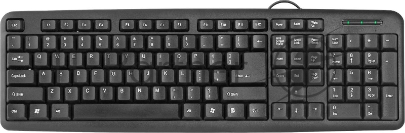 Клавиатура проводная Defender HB-420, USB, черный